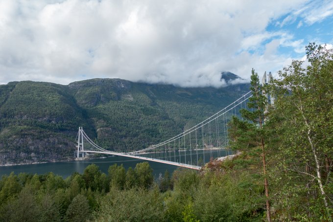 Reiseroute Norwegen Fotostopp Hardangerbrücke