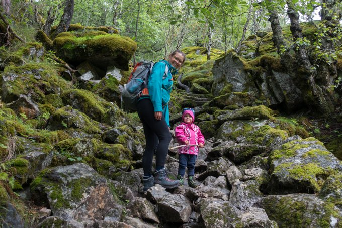 Reiseroute Norwegen Wanderung Husedalen mit Kleinkind