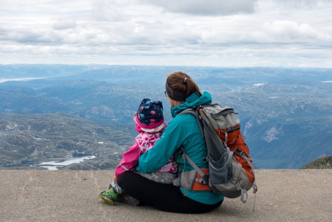 Wanderung Gaustatoppen Norwegen die Gipfelplattform