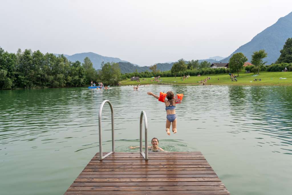 Badespaß am Steg Reifinger See